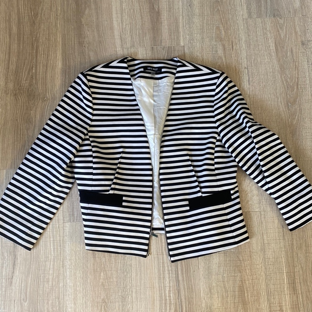 Striped Cropped Blazer